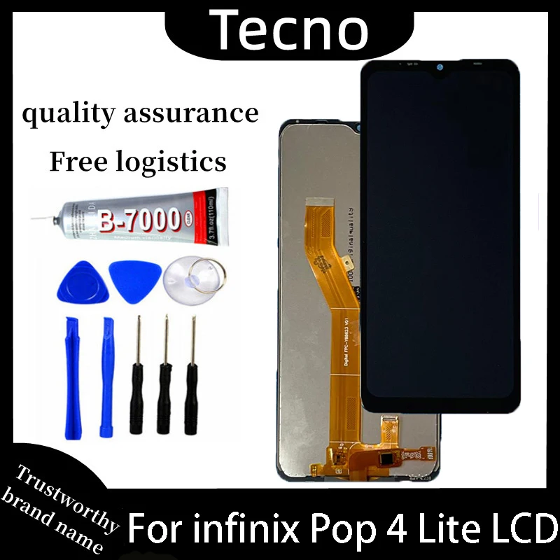 

6.52 polegada para tecno pop 4 lite bc1s display lcd touch screen digitador assembléia peças de reposição para tecno