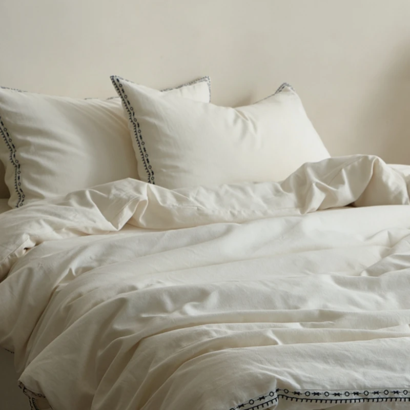 

Мягкий комплект постельного белья из 100% льна и хлопка, пододеяльник принцессы с простыней, наволочка, покрывало, наволочки, комплекты одеял