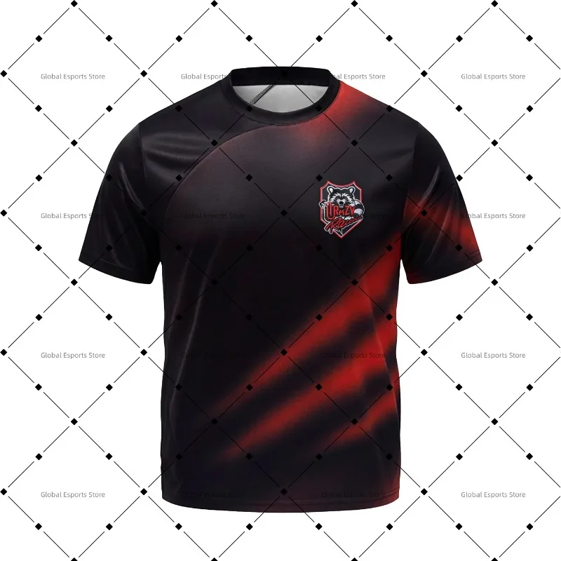 2026 Crazy Raccoon ESports Club Team Jersey T-Shirt Digital Print Pattern Valorant LOL Csgo APEX PUBG Short Sleeve T-Shirt