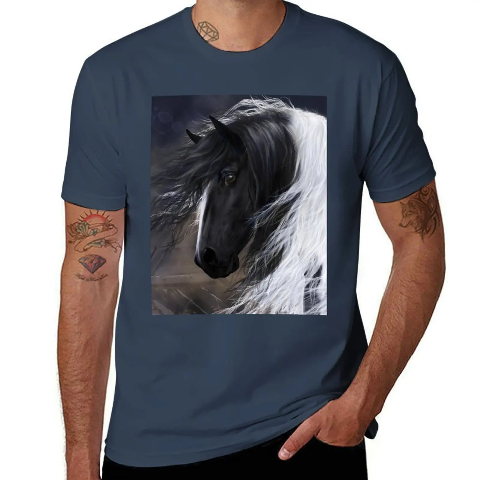 Camiseta Gypsy Vanner Portrait, camiseta deportiva ligera para correr