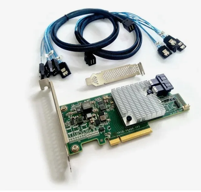 INSPUR 9300-8I YZCA-00424 LSI SAS3008 12Gbps HBA IT Mode ZFS FreeNAS unRAID+2*SFF-8643 SATA Cable