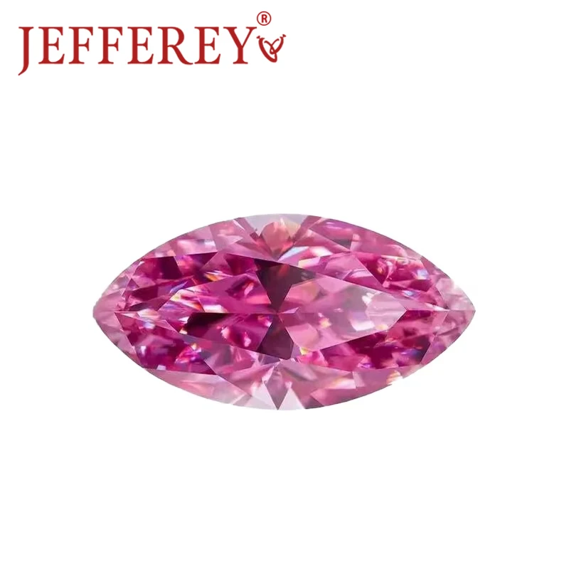 1CT-3CT Moissanite Diamond Marquise Shape Brilliant Cut Pink Color D VVS Loose Gemstone with GRA Certificate for Jewelry Marking