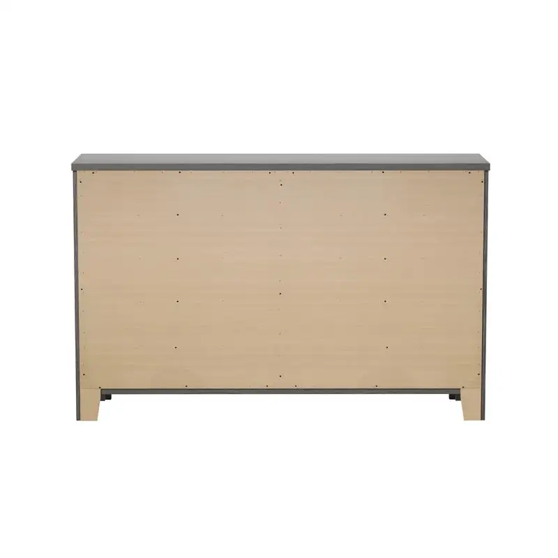 Cómoda marrón de 6 cajones con diseño moderno y solución de almacenamiento para dormitorio o salón