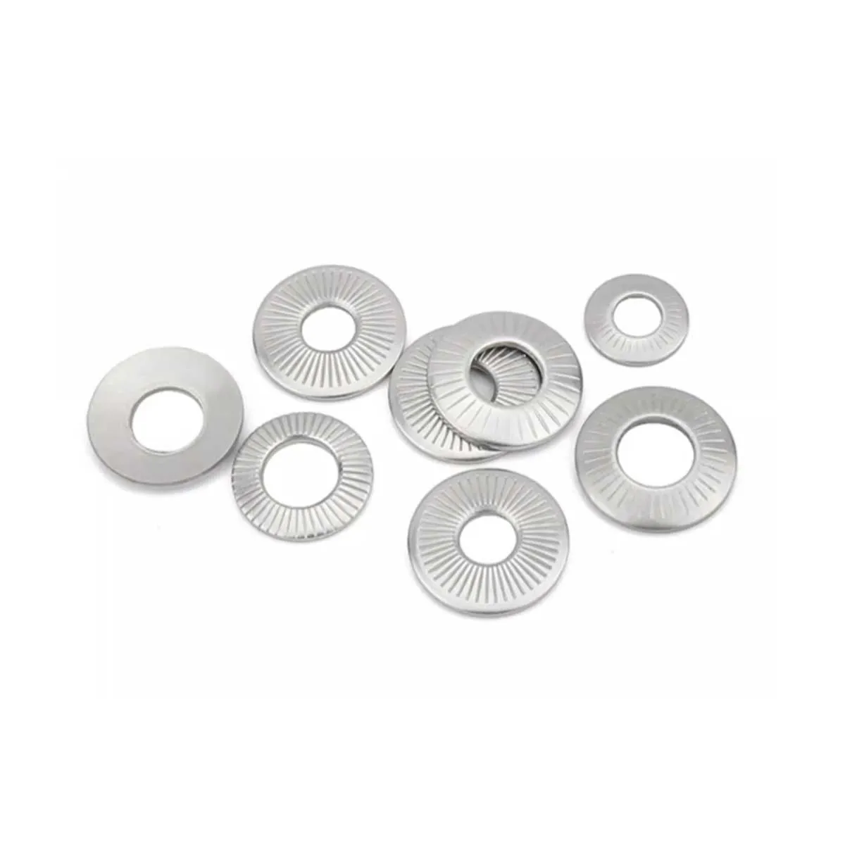 

304 Stainless Steel Saddle Butterfly Single Sided Flower Tooth Anti Slip Washer M3M4M5M6M8M10M12M16M20