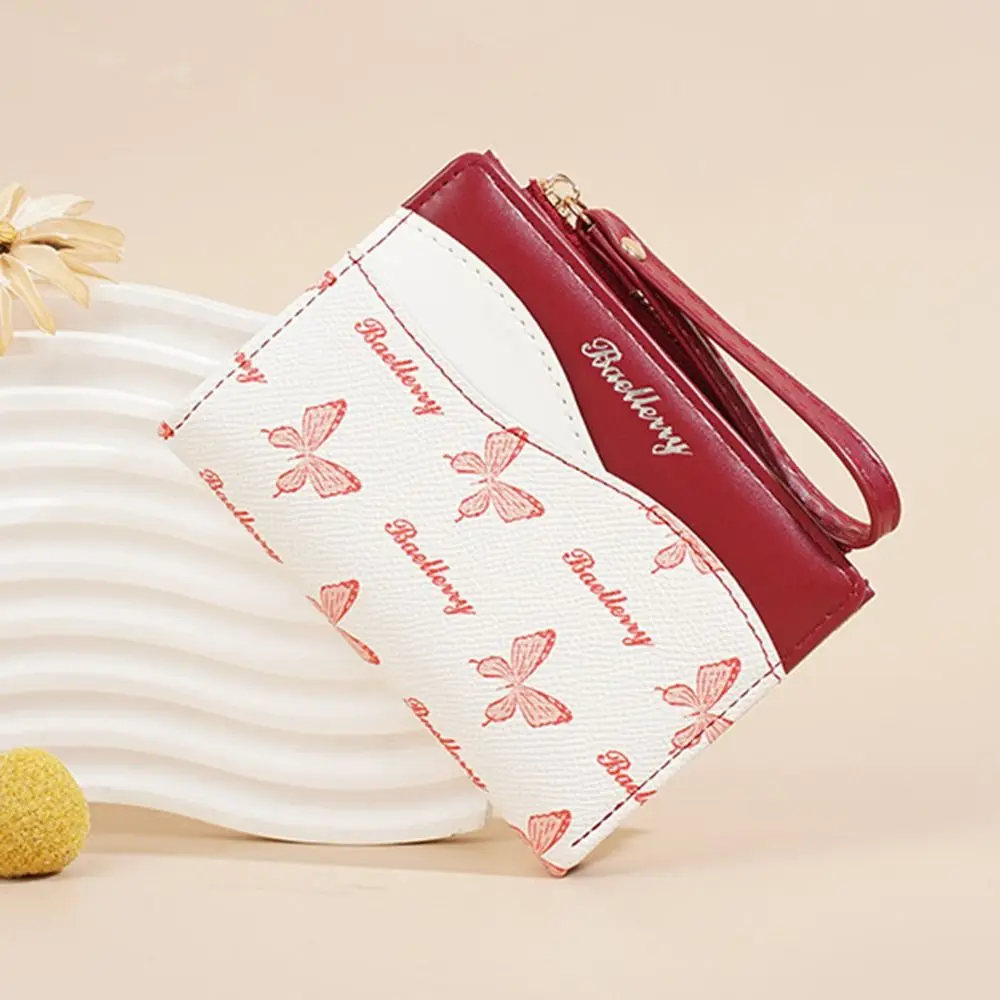 موضة بولي Leather جلد المرأة المحفظة متعددة فتحة بطاقات مكافحة سرقة عملة صغيرة جيب كوريا نمط 2 طيات بطاقات الائتمان حقيبة الطالب