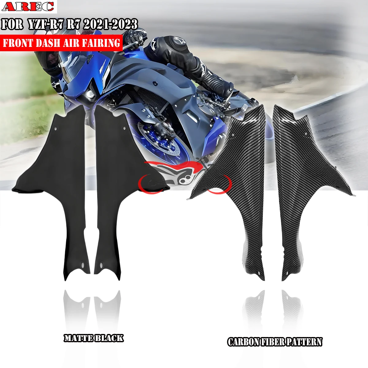 

Motorcycle Upper Front Dash Air Cover Fairing For YAMAHA YZF-R7 2021 2022 2023 R7 YZF R7