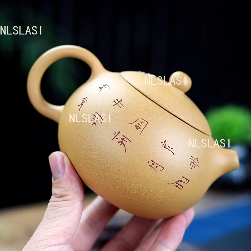 Magpie Purple Clay Pot Yellow Clay Yixing Teapot Household 9-hole Xishi Teapot Chinese Large Capacity Teapot Kung Fu Tea Set