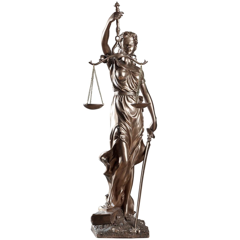 EUROPEAN STYLE RETRO JUSTICE FAIRNESS STATUE LIVING ROOM DECORATIONS OFFICE LAW FIRMS STATUES  DECORATION GODDESS SCULPTURE GIFT