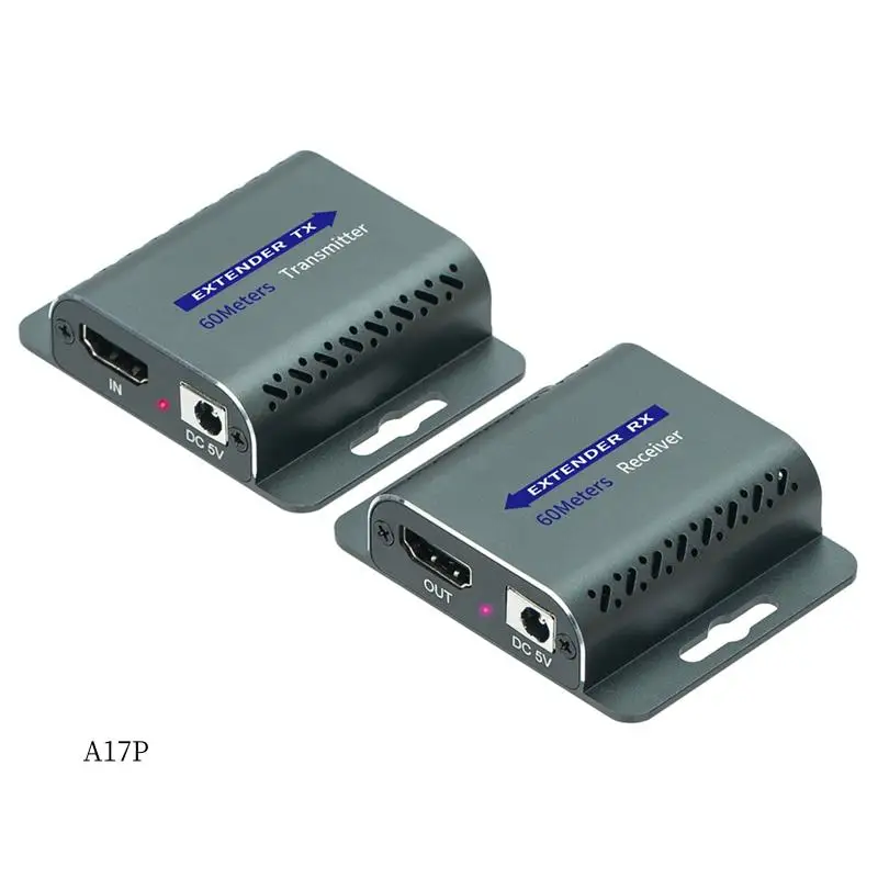 

AP-4K 60Hz -Compatible Extender To RJ45 60M 120M Extender IR UHD HDR V2.0 1080P RJ45 Video Monitor Extender EU PLUG
