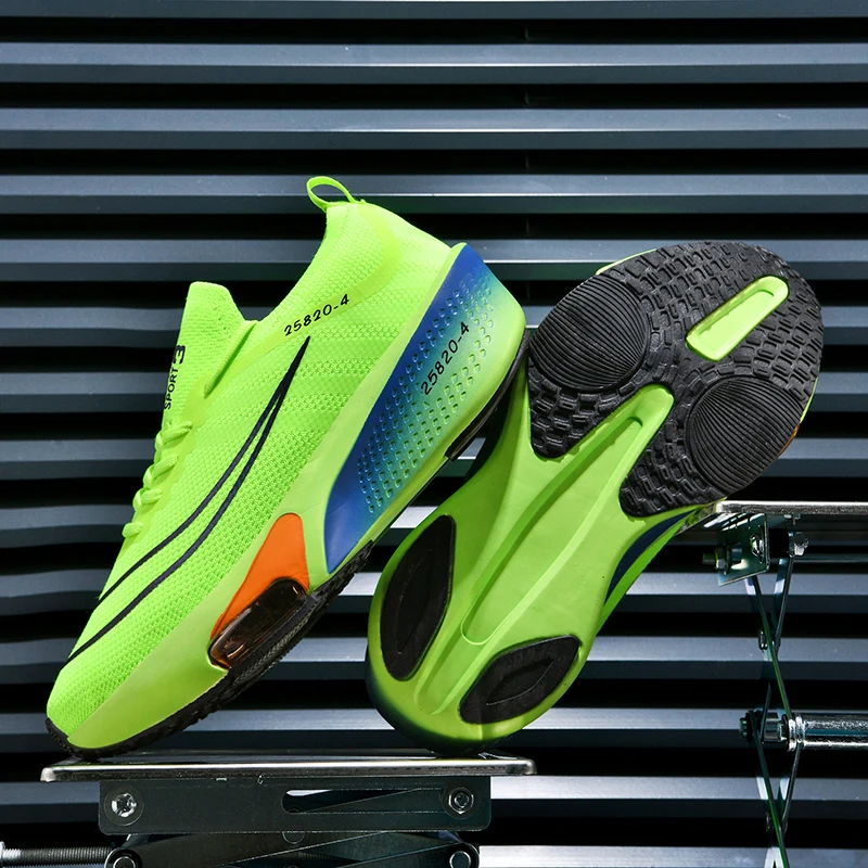 Men's Running Shoes, Air-Cushioned Running Shoes with Shock Absorption and Rebound, Lightweight Sports Shoes Suitable for Fitness, Athletics, and Running, with Non-Slip Tpr Soles, Lightweight Running Shoes