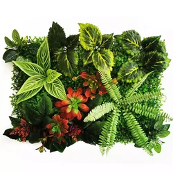 Artificial Plant Grass Wall Panel With  40 * 60CM Green Background Suitable For Outdoor Indoor Garden And Home Green Decoration