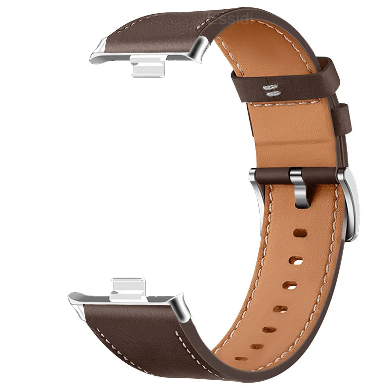 حزام ساعة جلدي لساعة Xiaomi Mi Band 9 Pro/Mi Band 8 Pro، حزام معصم للرجال والنساء لساعة Redmi 5/Redmi Watch 4