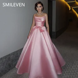 Smileven Pink A-line Princess Beading Applique Prom Dress Luxury Evening Sleeveless Party Dresses Birthday Customized Gift 2025