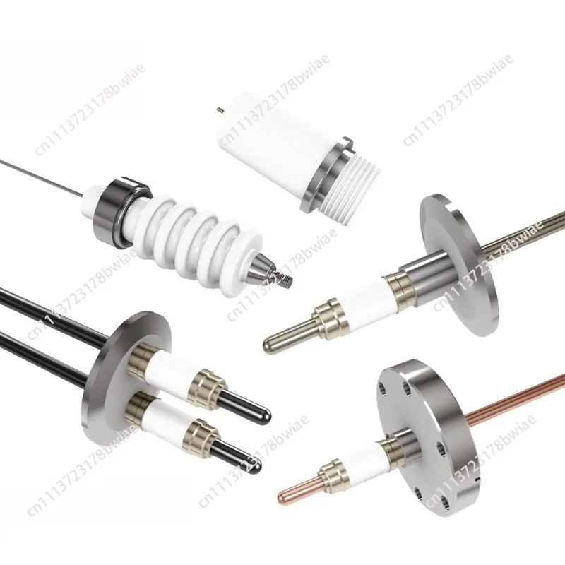 Welding installation electrical insulation high voltage resistance 50kv threaded plate single needle ceramic through piece