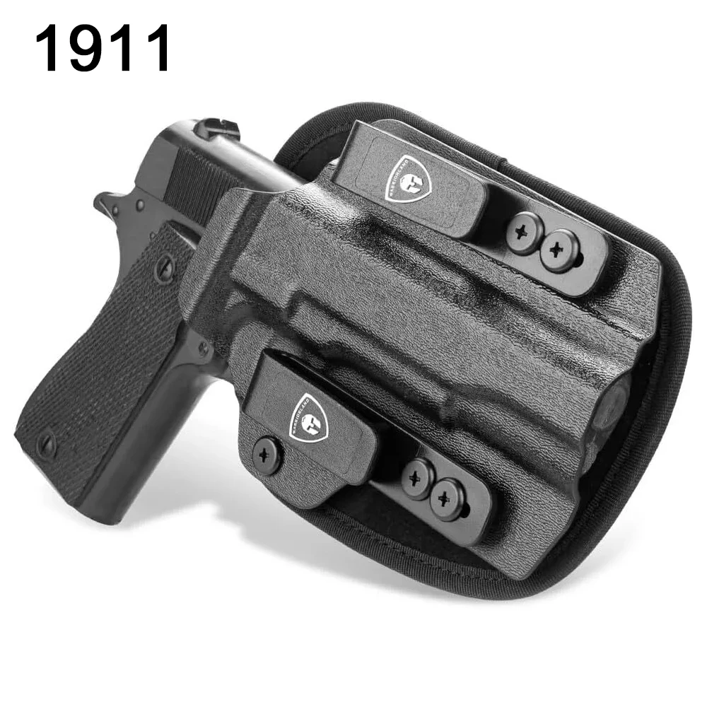 IWB Holster For Colt 1911,Fits 1911 5'' No Rail，Hybrid Kydex&Nylon Gun Holster