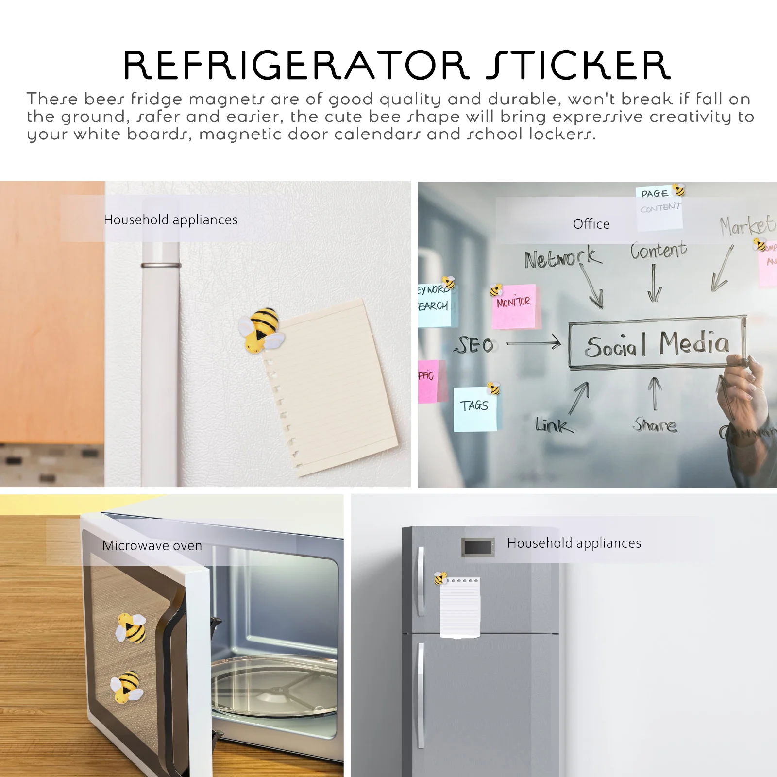 

20Pcs Fun Refrigerator Magnets Won't Scratch Surface Fridge Decals for Locker Whiteboard Calendar Fridge Decals