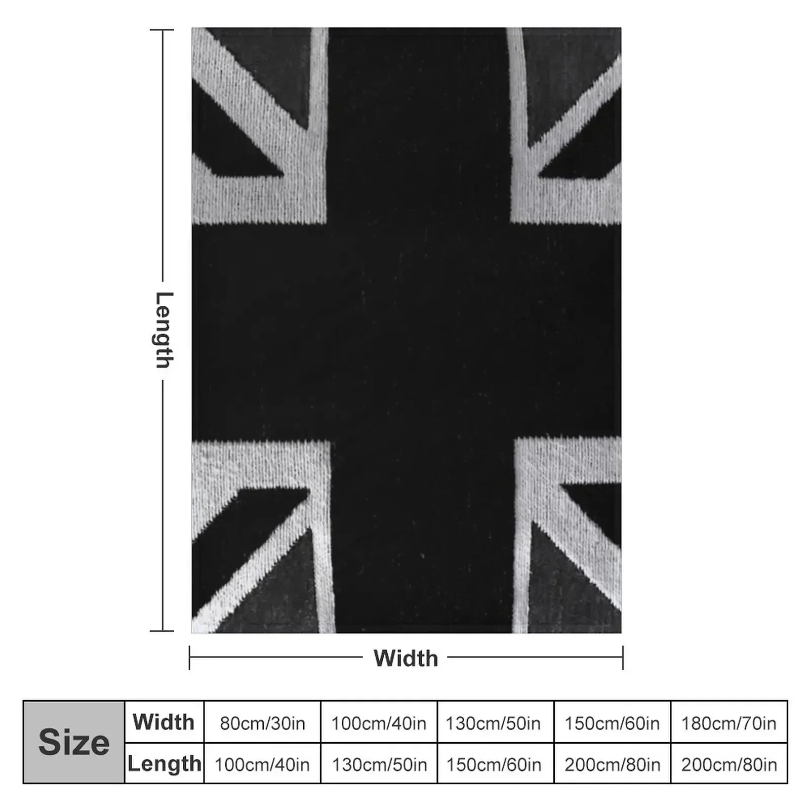 UNION JACK black & white Throw Blanket funny gift For Baby Furry Vintage Blankets