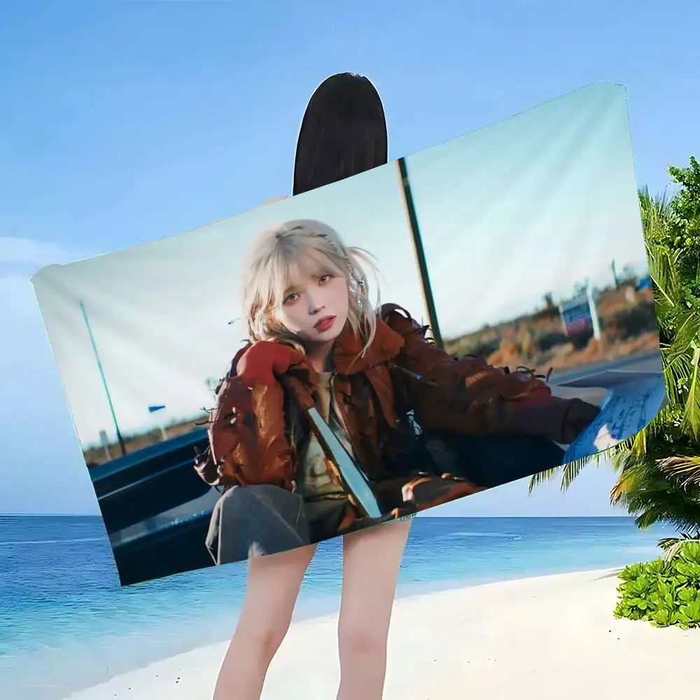 Singer IU Lee Ji Eun Microfiber Beach Towel Absorbent Quick dry Soft Yoga Swimming Resort Mountain Climbing Towel