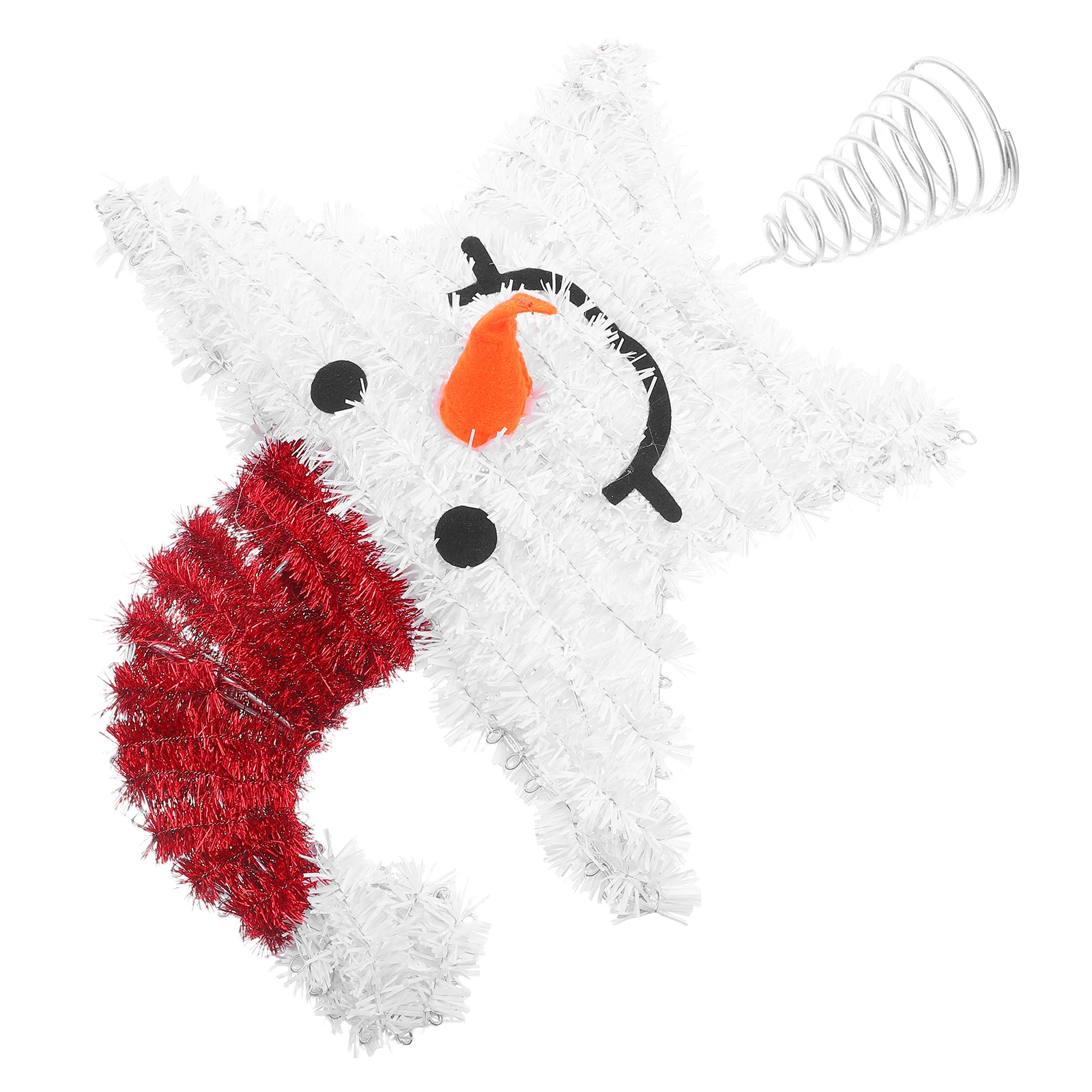 

Elegant Snowman Star Christmas Decoration Festive Holiday Party Decor 3D Glittered Ornament Reusable Xmas Tree Topper Star