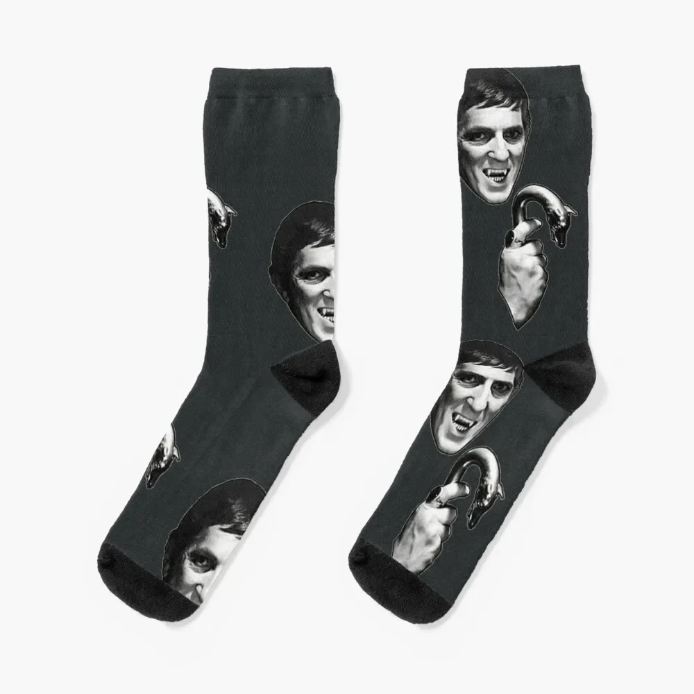 Dark Shadows Barnabas Collins Jonathan Frid Horror Socks New year's golf with print Thermal man winter Girl'S Socks Men's