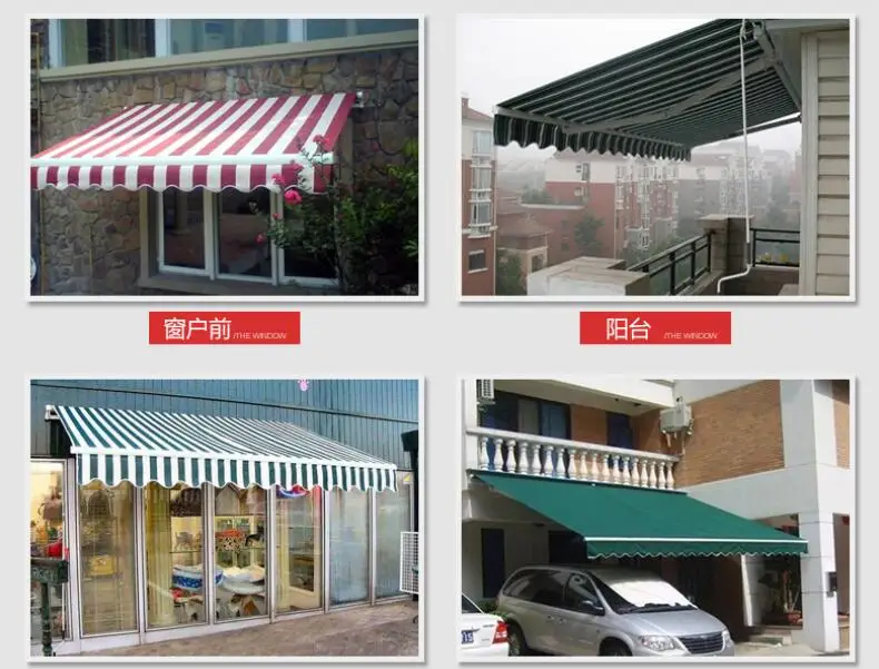 2m*1.5m Retractable canopy awnings Wall Sunshade Waterproof Wall-mounted awning