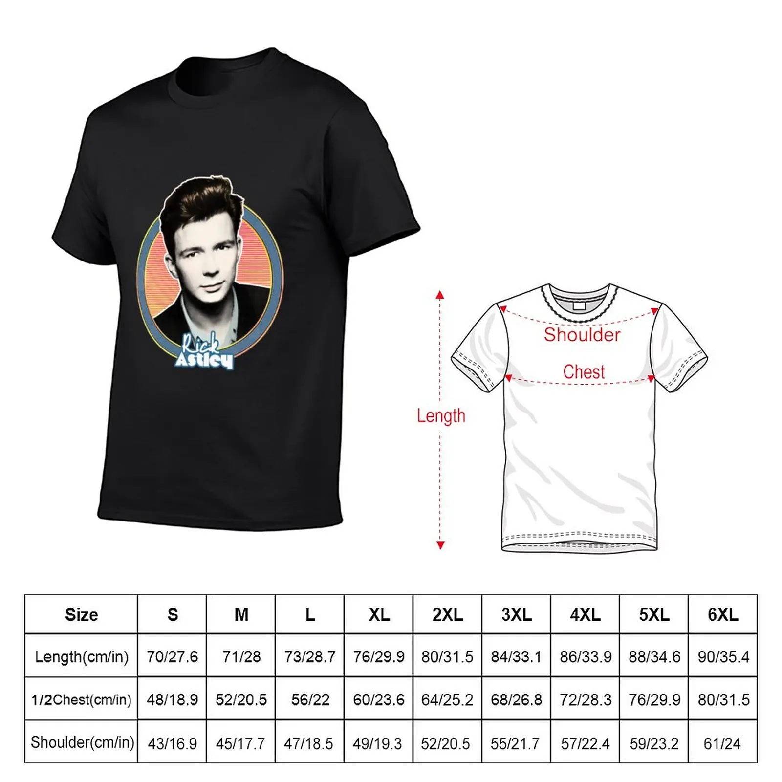 New Rick Astley T-Shirt quick-drying t-shirt graphic t shirt t shirt for men