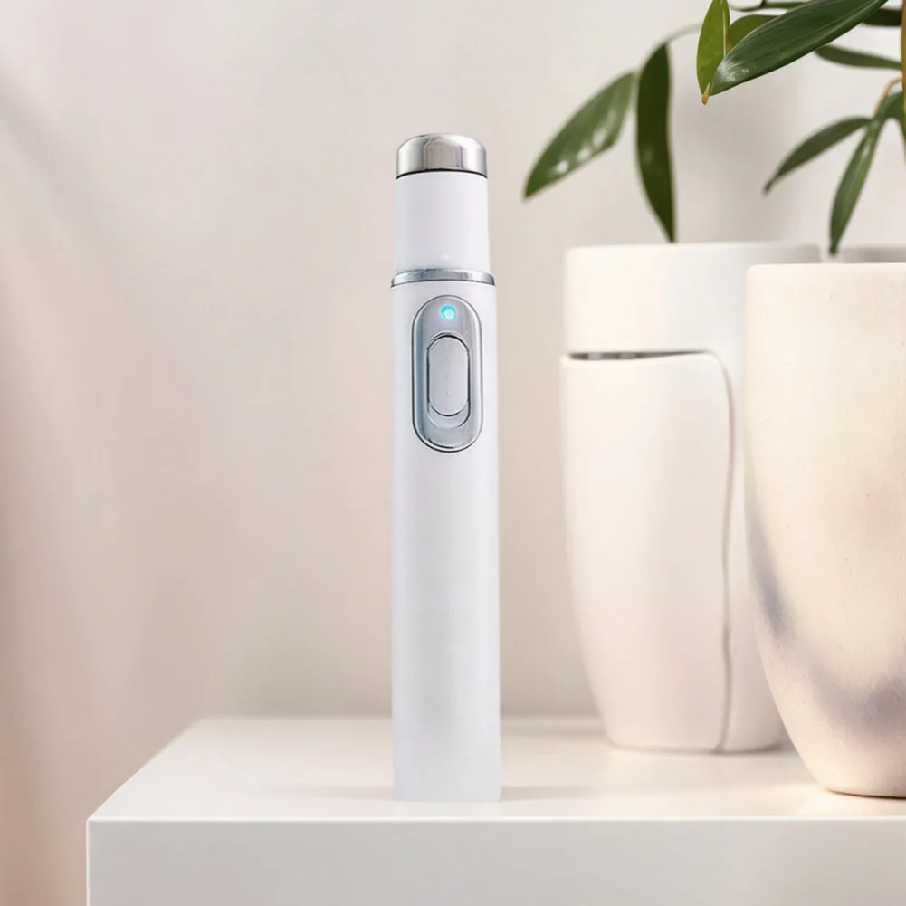 Oogmassageapparaat met warmte Blauwlichttherapie Acne Pen Verwarmd oogschoonheidsapparaat Oogmassage Verminder donkere kringen Wallen