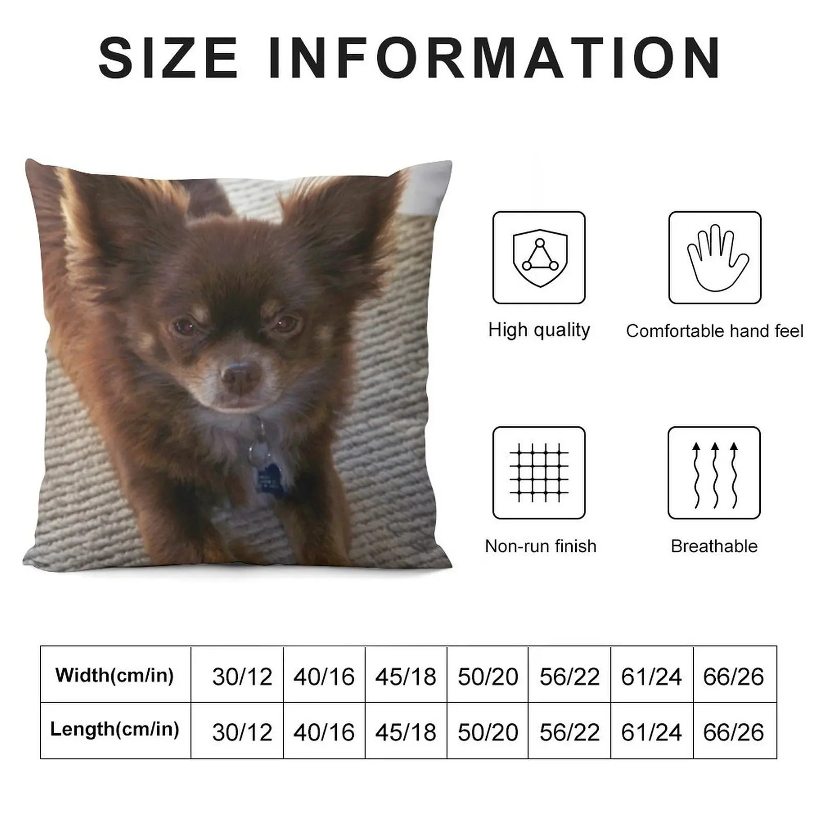 Chocolate Long Coat Chihuahua Throw Pillow Pillowcases Marble Cushion Cover pillow pillowcase Sofa Cushions Covers pillow