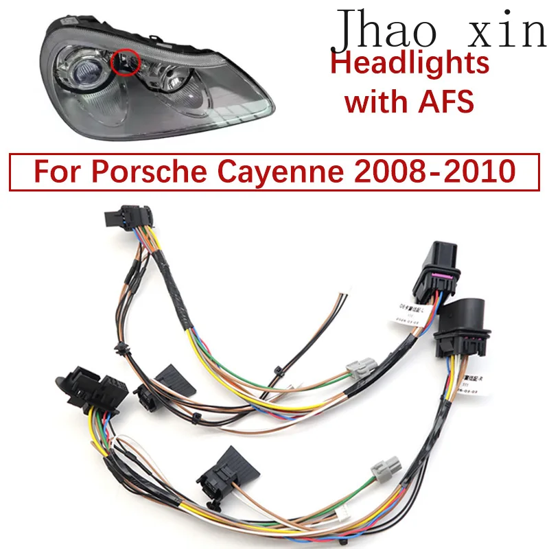 Front Headlights Plug Circuit Assembly For Porsche Cayenne 2008-2010 with AFS Internal Components Car Headlights Wiring Harness