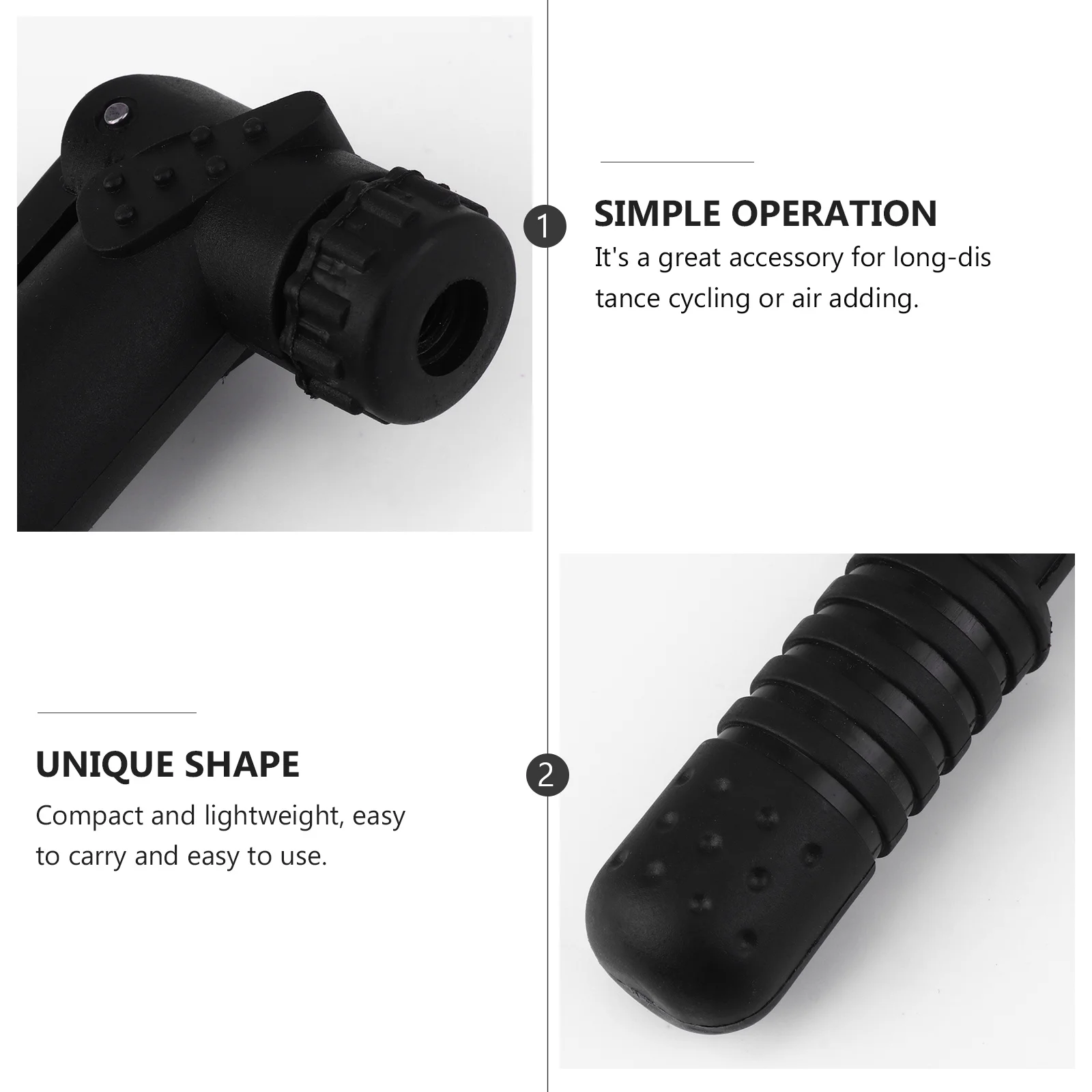 

2Pcs Portable Mini Bike Pump High Pressure Fast Inflation Bicycle Accessories Compact Lightweight Easy Carry Sports Balls