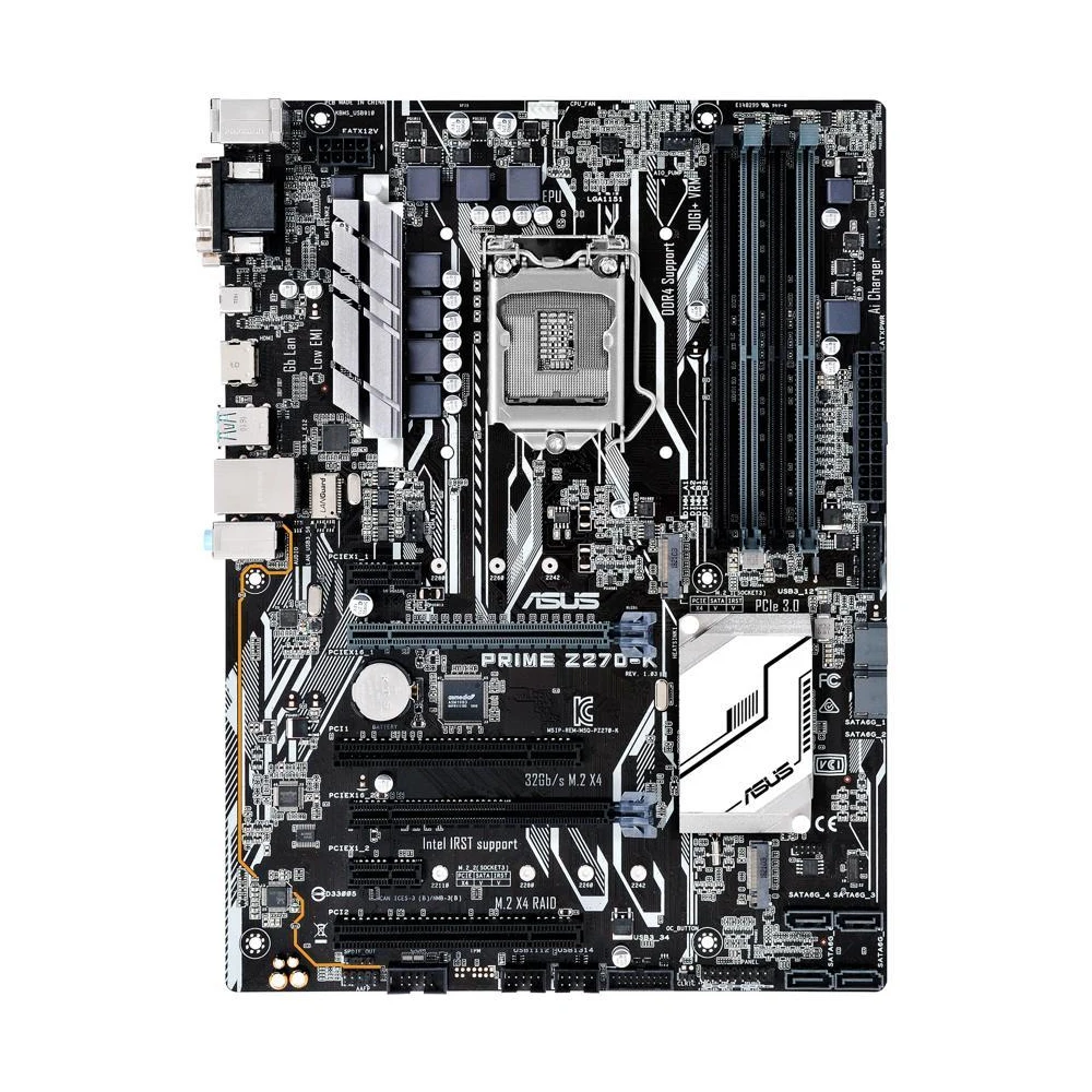 Материнская плата ASUS PRIME Z270-K, поддерживает Φ 6700 Φ 6500 CPU LGA 6300 4 × DDR4 DIMM PCIe 1151 ATX, материнская плата