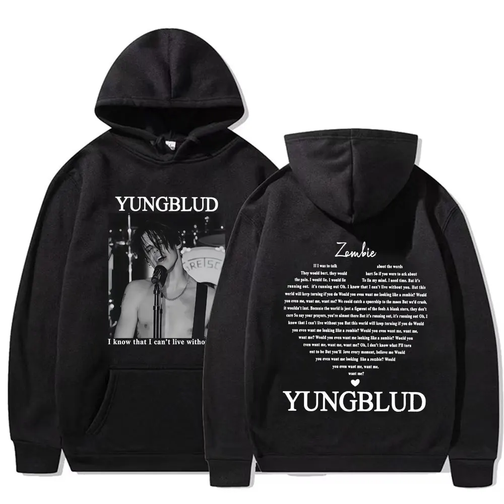 

Мужские толстовки с капюшоном Yungblud & Zombie Rock Band, ретро-стиль, для фанатов музыки, уличная одежда, высококачественные свитшоты