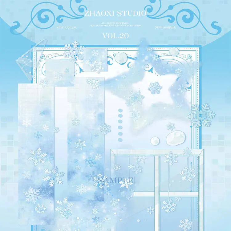 

Day And Night Jourmal Ice And Snow World Shiny Washi Pet Tape Loop Sample Collage Shiny Jourmal Tape