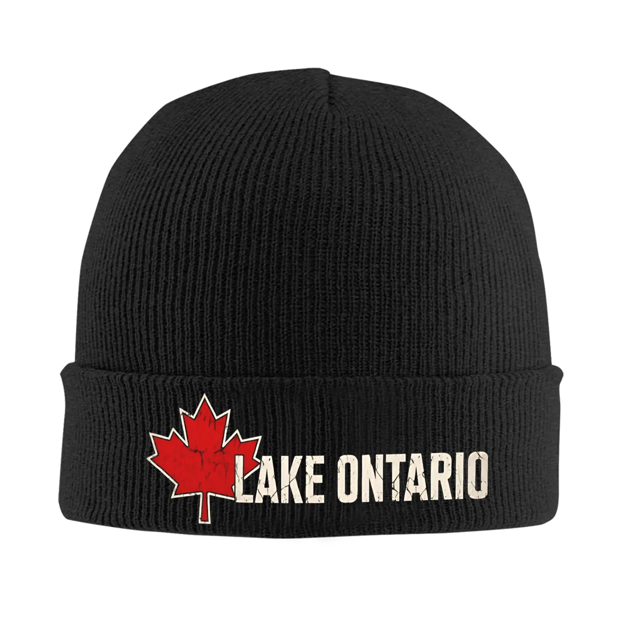 Lake Ontario Est 1615 Canada Knitted Hat for Women Men Beanie Winter Hat Acrylic  Warm Caps