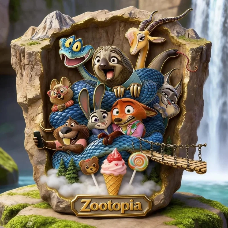 Judi Nick Gary Zootopia 2 metalen magnetische echte koelkaststicker culturele creatieve herdenkingsfestival verjaardagscadeau