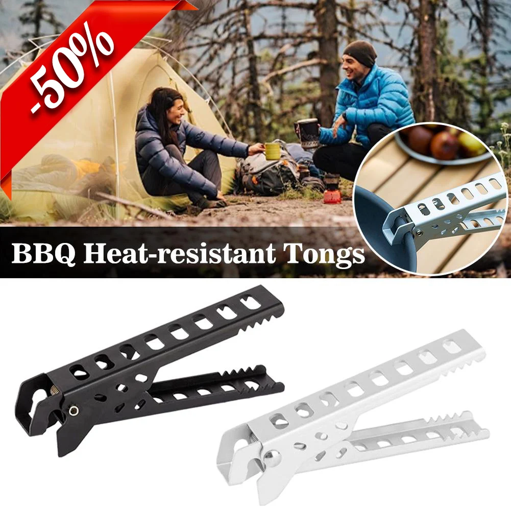 Hot Plate Gripper Air Fryer Pans Gripper Stainless Steel Hot Plate Bowl Retriever Anti Scald Bowl Holder Clip for Camping