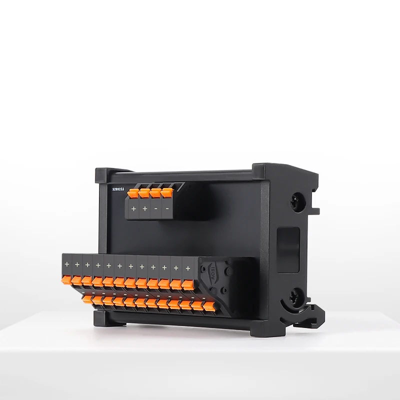ENMG 1-In-1-Out to 2-Out DIN Rail Terminal Block–Heavy-Duty Feed-Through Power Distribution Module, 600V/30A Multi-Circuit Tap