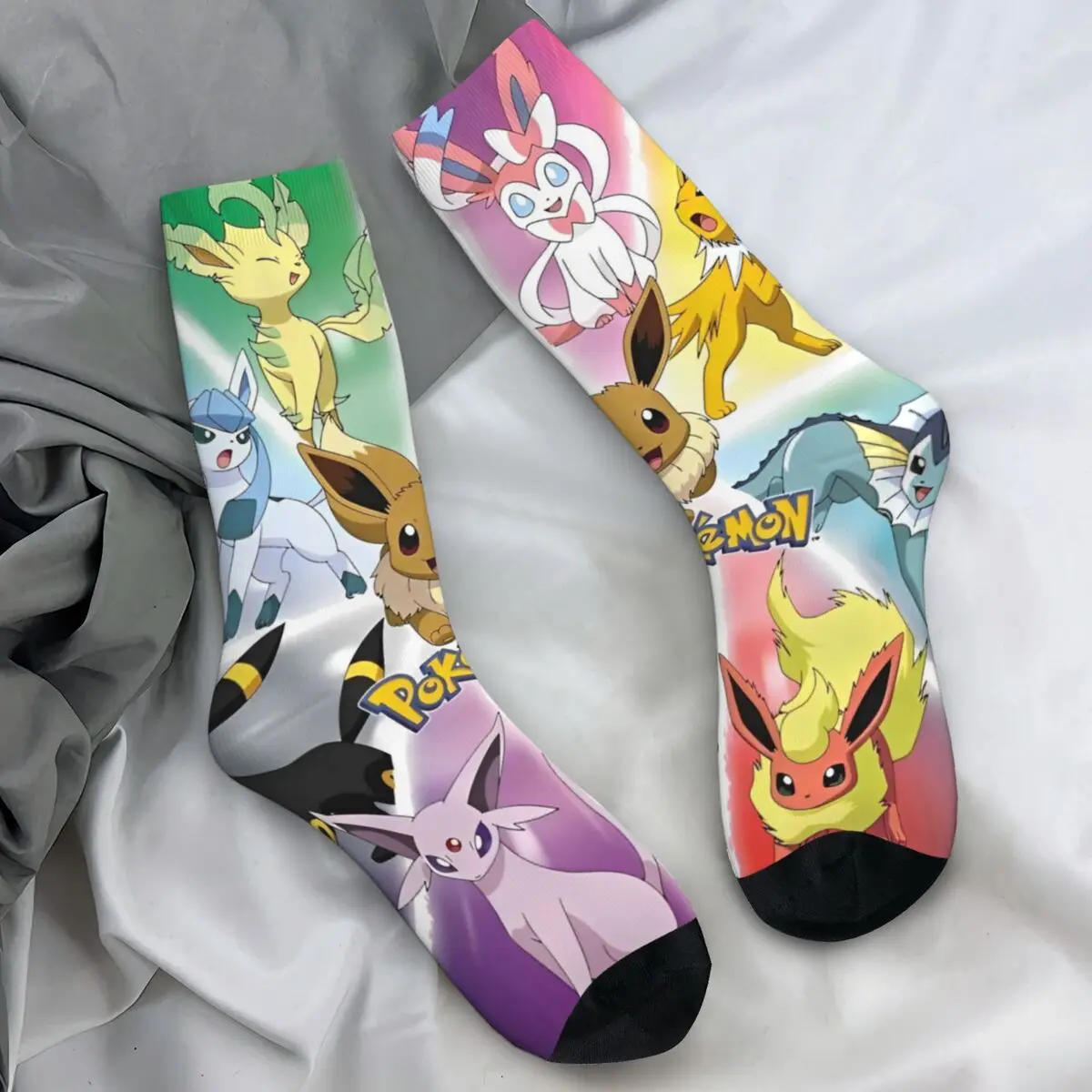 Pokemon Anime Pikachu Stockings Men Socks Soft Modern Socks Autumn Running Sports Anti Sweat Design Socks Gift Idea