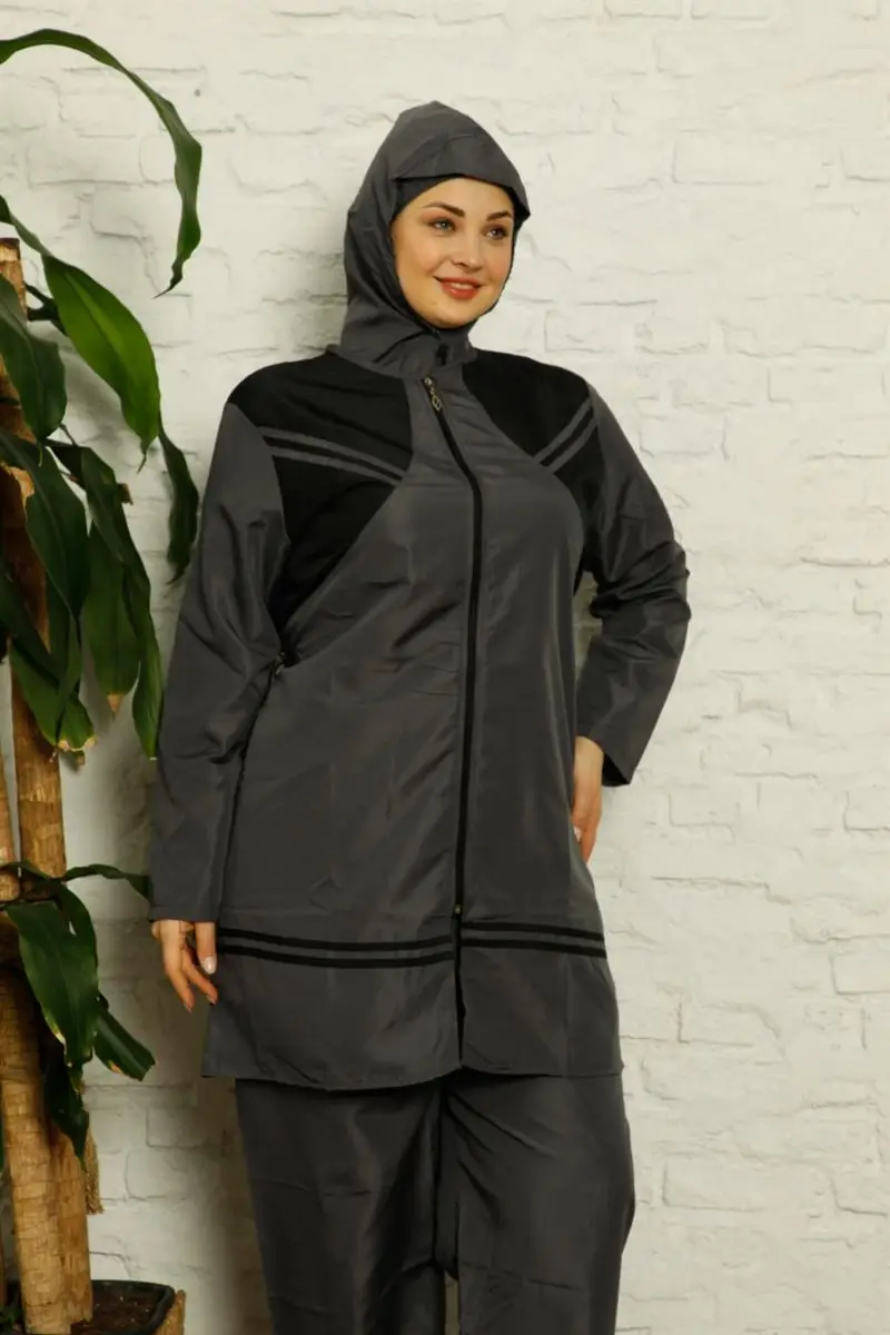 Fashion line full hijab plus size swimwear 32006