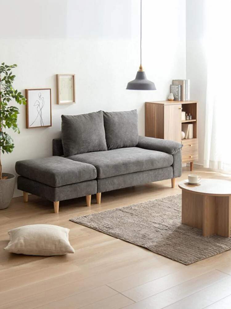 

Nordic Japanese-style double sofa small apartment living room 2025 new concubine seat without armrests fabric