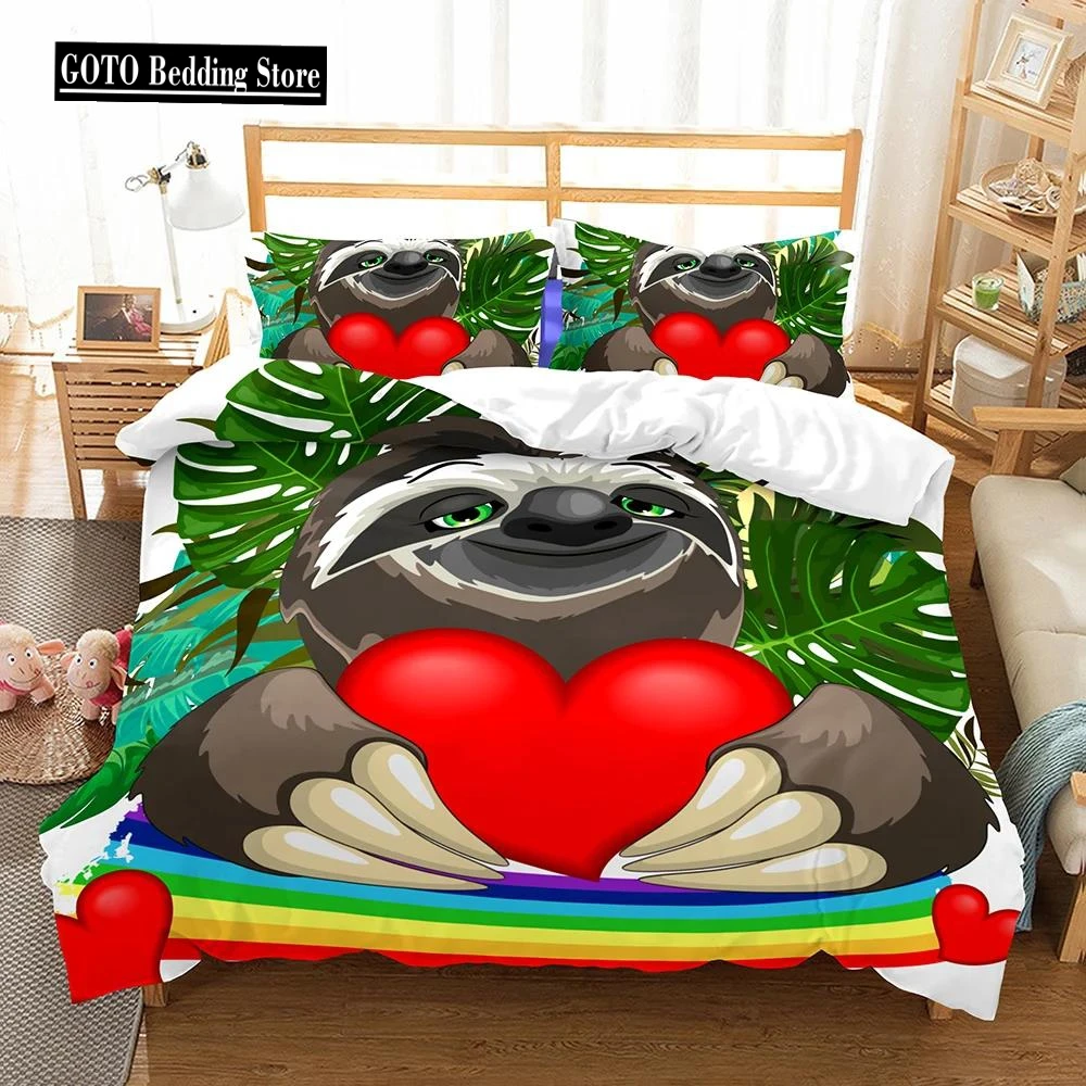 

Bedding set Cartoon Bear Bed Set King Queen Full Kid Twin Bedding Set Household bedclothes Red Heat Kid Bedroom Set Ropa De Cama