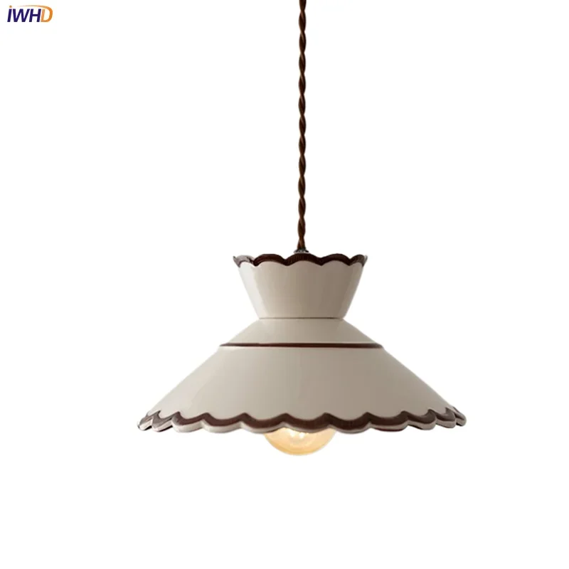 

IWHD Creative Hand Drawing Ceramic Pendant Lamp LED Hanglamp For Home Decoration Dinning Living Room E27 90V-260V Lampara Techo