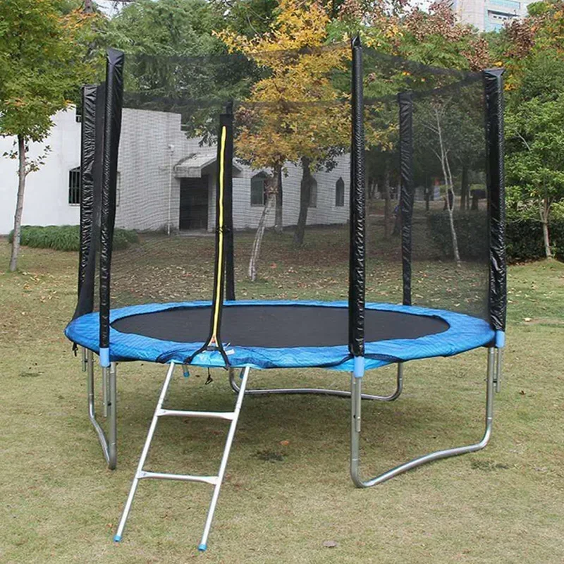 High Quality 12ft Indoor / Outdoor Trampoline Jumping Bed with Protective Net for kid's Amusement Facilities