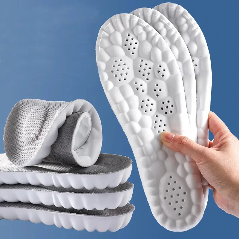 High 4D Cloud Technology Sports Insoles for Shoes Sole Soft Breathable Shock Absorption Cushion Running Orthopedic Care Insoles