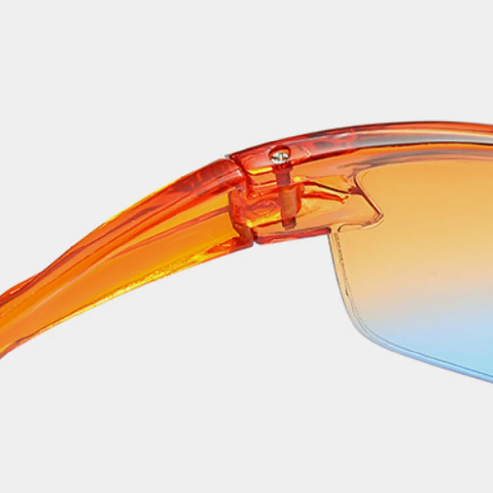 نظارات شمسية رياضية للنساء ملفوفة حول Y2K نظارات شمسية قطعة واحدة بدون إطار نظارات عصرية 2000 ظلال UV400 للرجال 2025