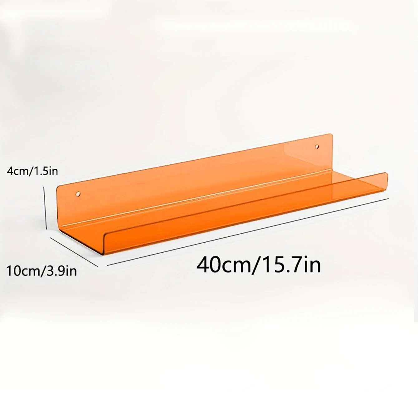 Acrylic Wall Shelves -2-piece Set - Sturdy and Vibrant Floating Bookshelf - Transparent Acrylic Shelves for Wall Display, Storag