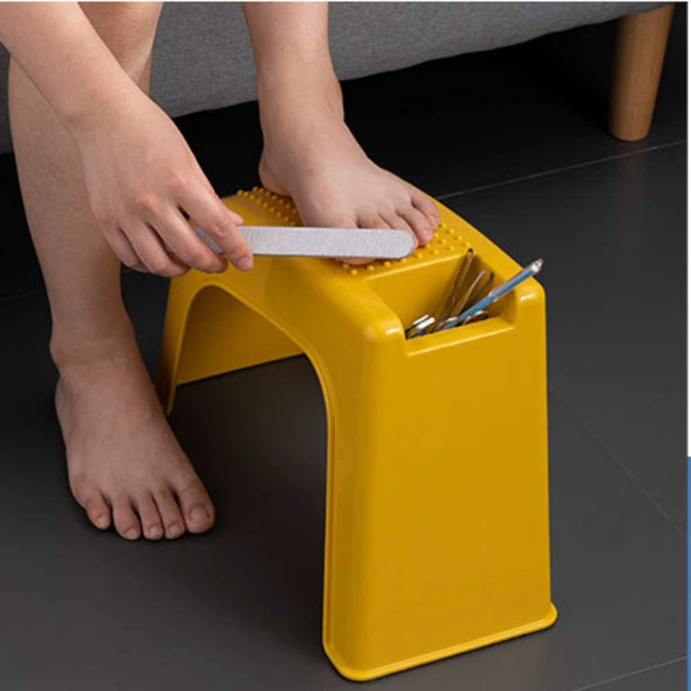 Furniture Clearance Sale Anti Slip Footrest Household Pedicure Dedicated Bathroom Chair Manicure Footstool with Tool Storage