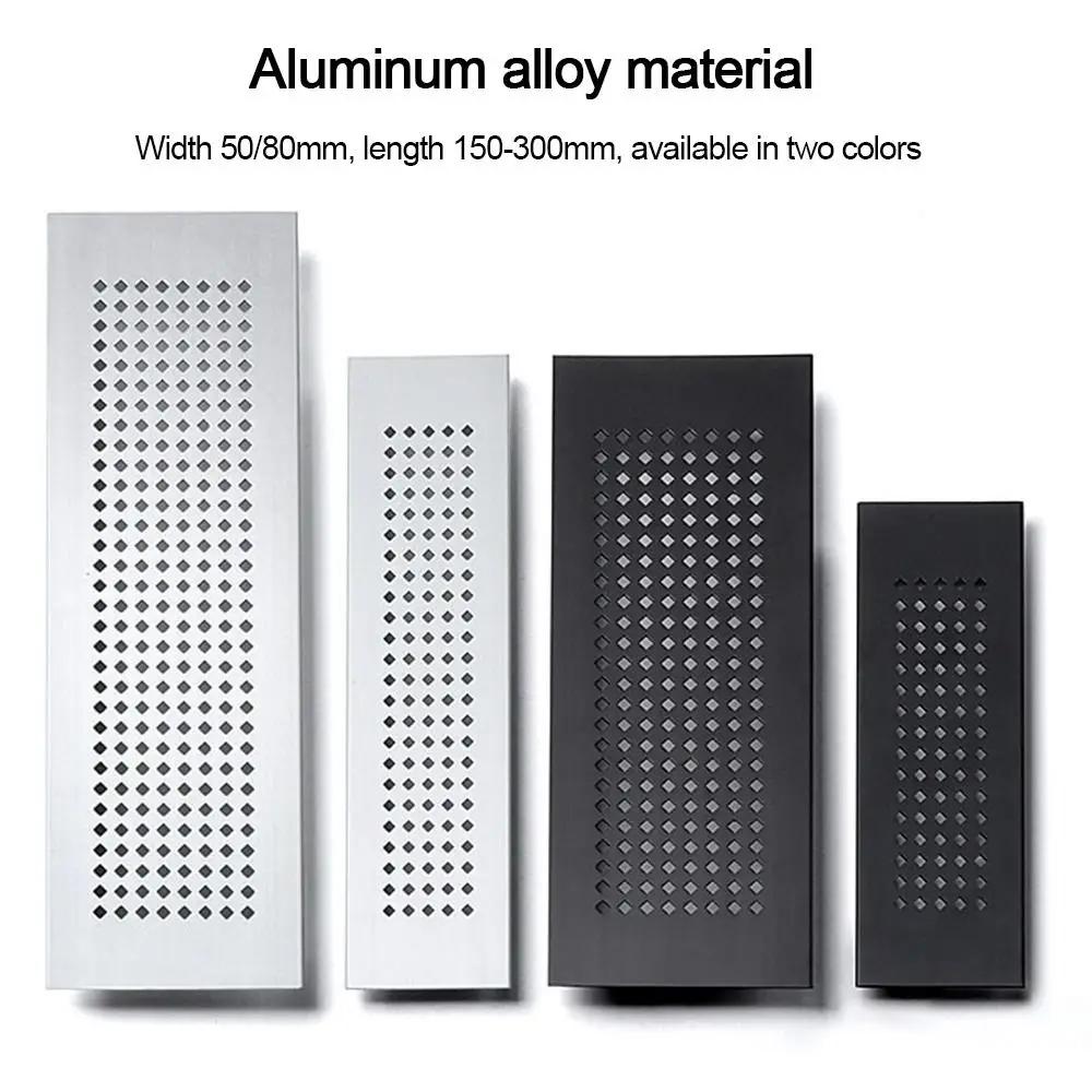 2pcs/set Aluminum Alloy Vents Cover Rectangle Louver Air Vent Decor 50/80mm Wide Breathable Mesh Hole Ornaments image 5