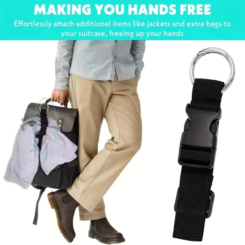 Travel Luggage Fixed Strap Backpack External Strap Portable Strap With Release Buckle Add-A-Bag Luggage Strap Belt Jacket Holder view 3