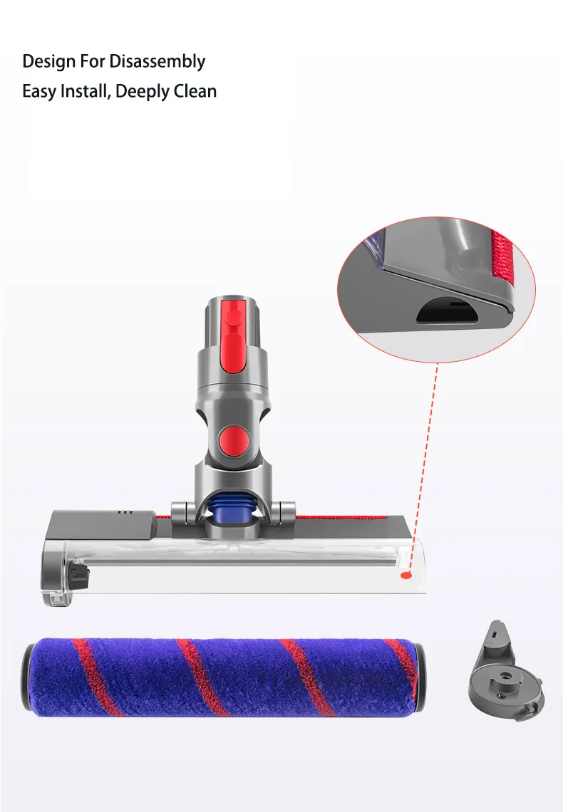 Cleaner Head for Dyson V10 Digital Slim/v12 Detect Slim Fluffy Models Cordless Stick Vacuum Cleaner Hardwood Floor Attachment